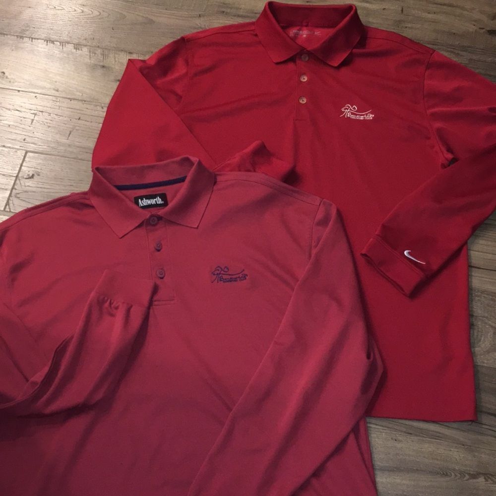 2 Nike Bentwinds Raleigh NC LS Golf Polo shirt L